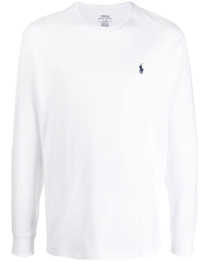 Ralph Lauren Sweatshirt mit Polo Pony - Weiß Weiß