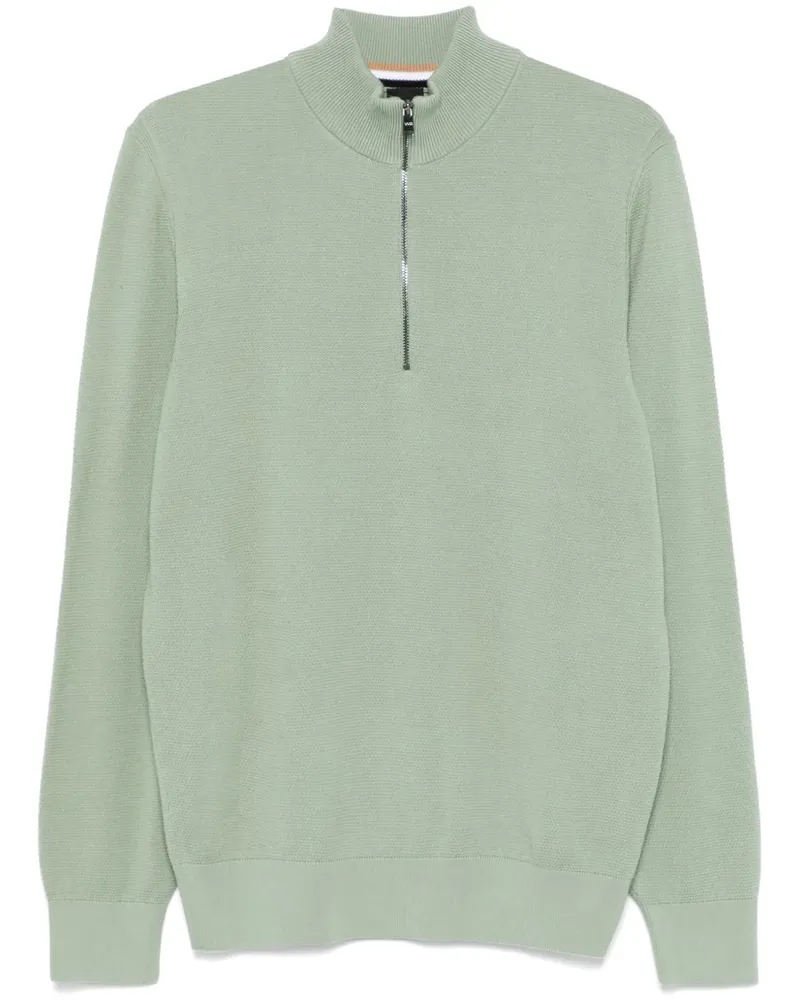 HUGO BOSS Pullover mit Reißverschluss - Grün Grün
