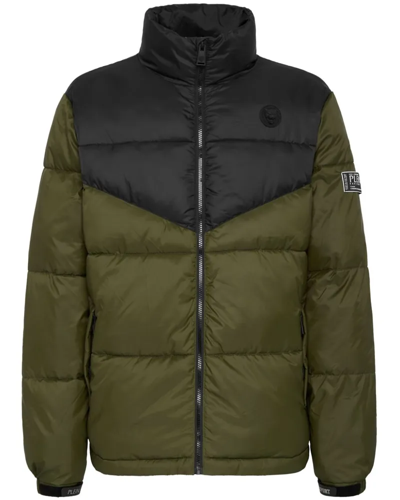 Philipp Plein Gefütterte Jacke mit Kontrasteinsätzen - Grün Grün