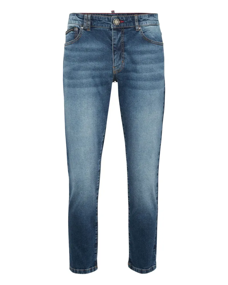 Philipp Plein Greatness Jeans mit Logo-Stickerei - Blau Blau