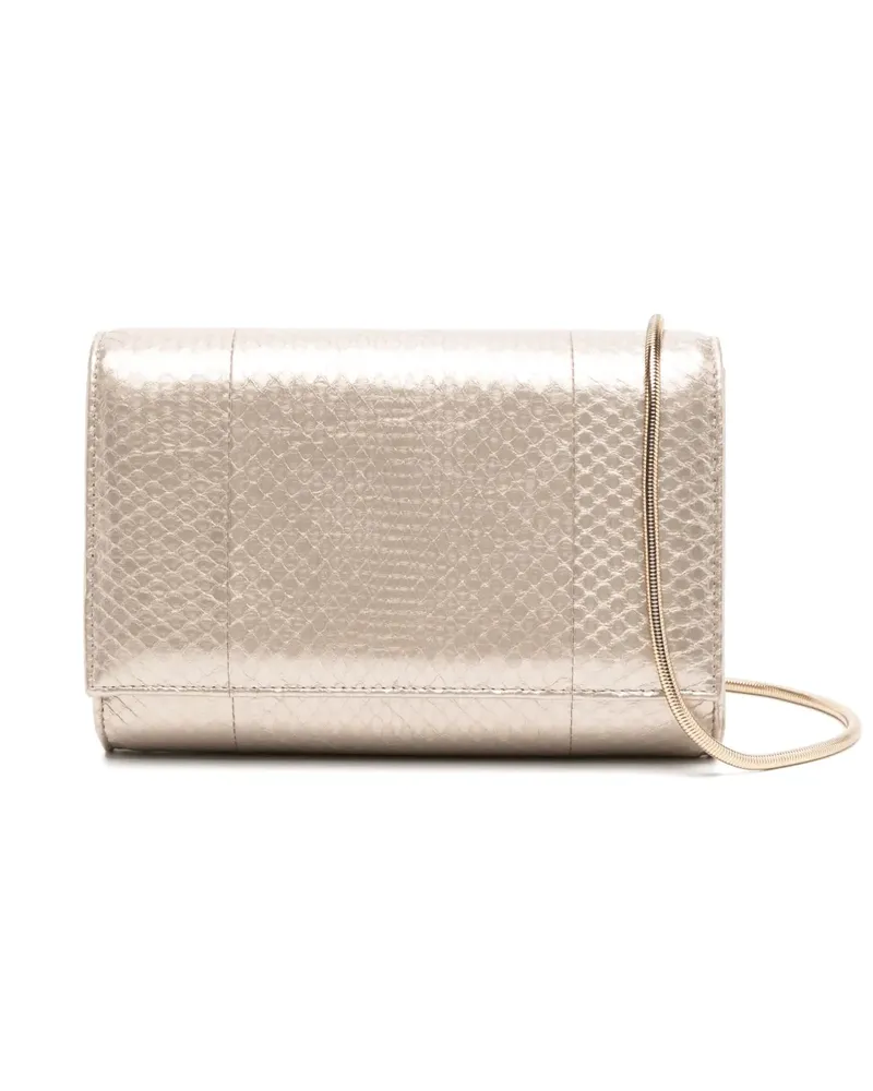 René Caovilla Schultertasche mit Reißverschluss innen - Gold Gold