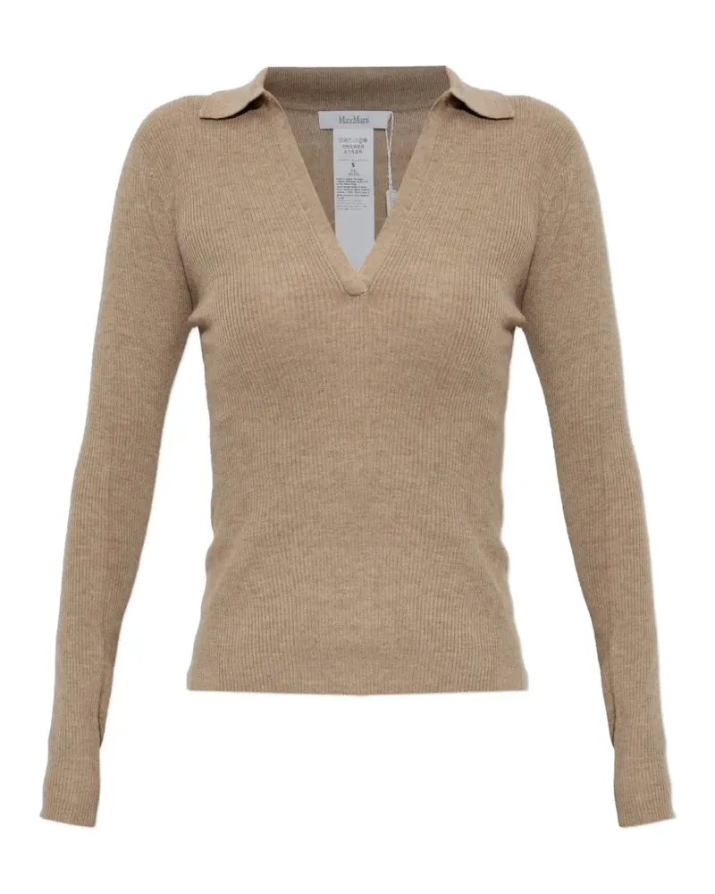 Max Mara Polo-Pullover aus Kaschmir - Nude Nude