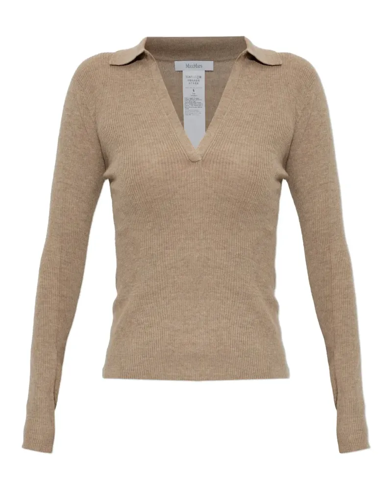 Max Mara Polo-Pullover aus Kaschmir - Nude Nude