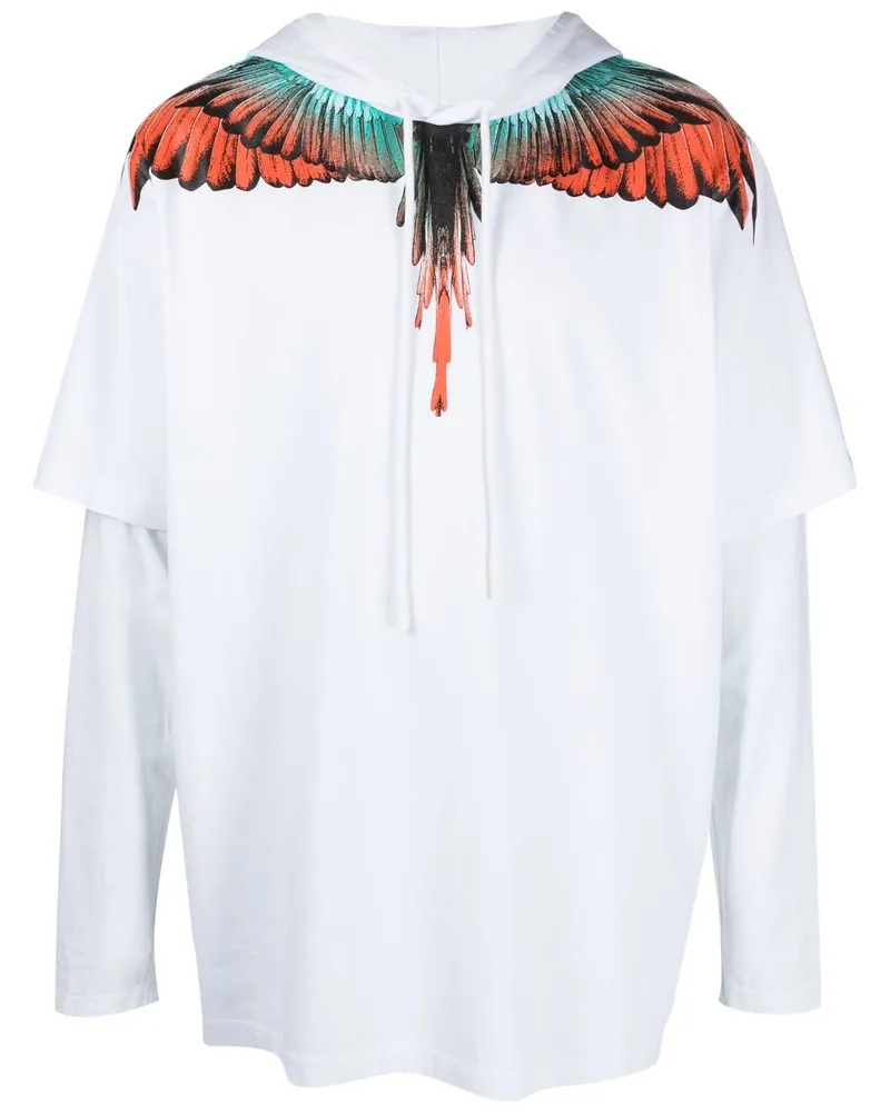 Marcelo Burlon | County of Milan Hoodie im Layering-Look Weiß