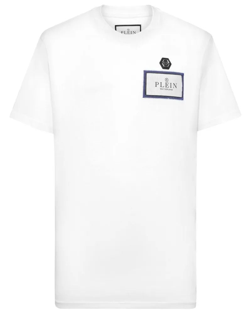 Philipp Plein T-Shirt mit Patch-Detail - Weiß Weiß