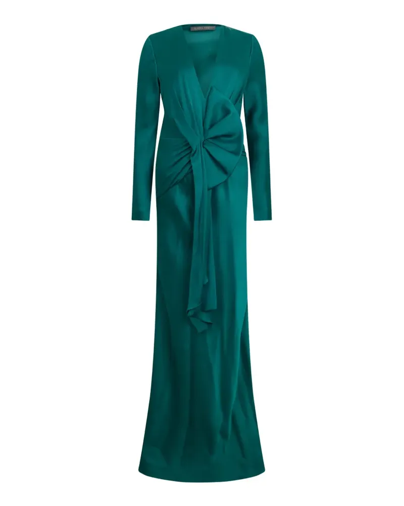 Alberta Ferretti Maxikleid mit Gürtel - Grün Grün