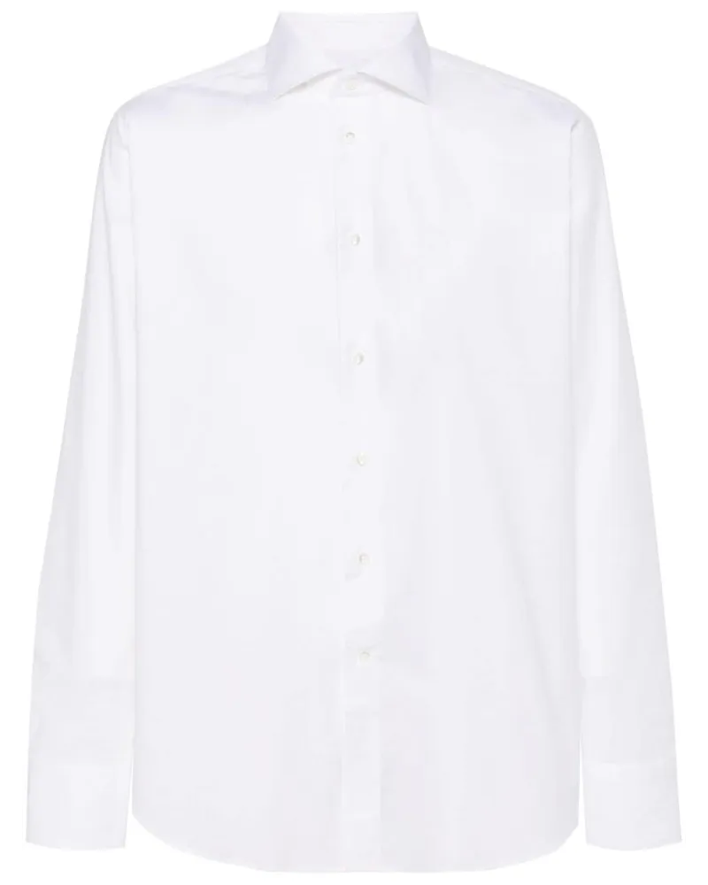 Canali Langärmeliges Hemd Weiß