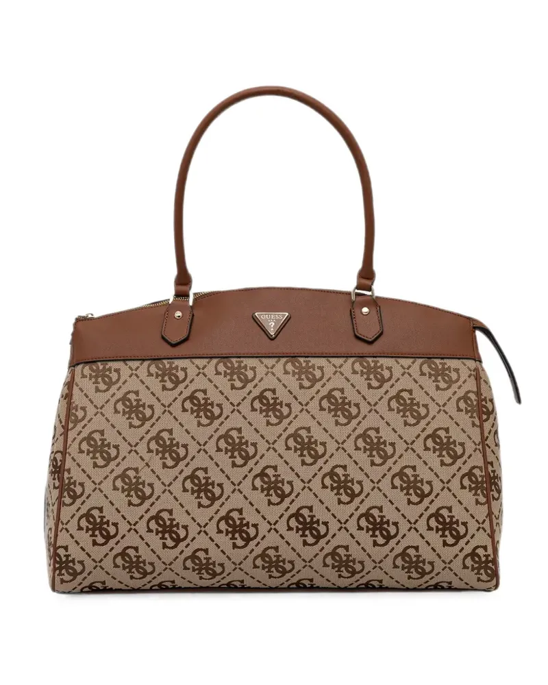 Guess Gürteltasche mit Monogramm-Print - Nude Nude