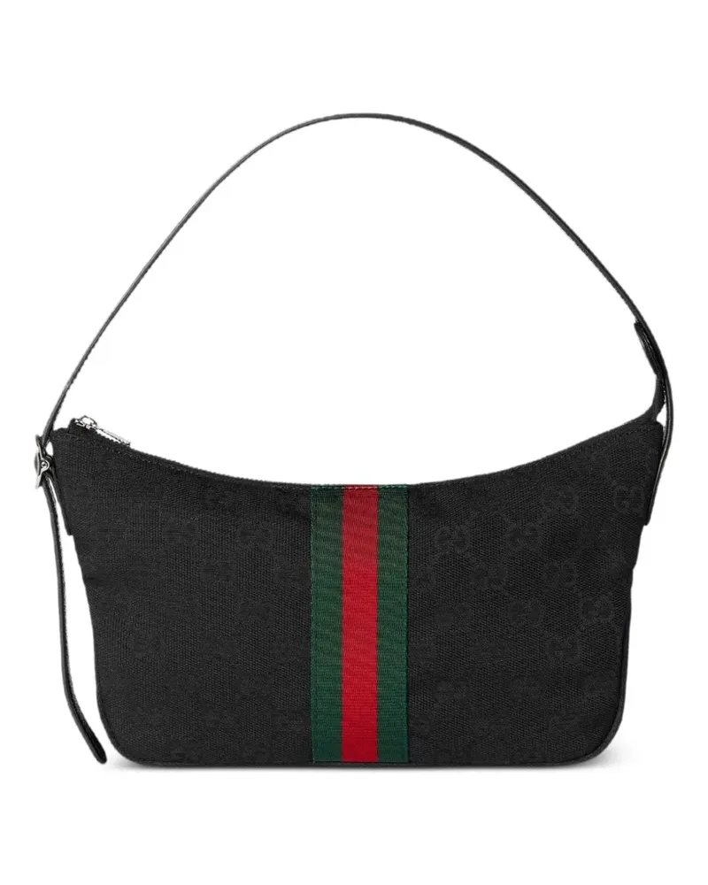 Gucci Kleine Lunetta GG Schultertasche - Schwarz Schwarz
