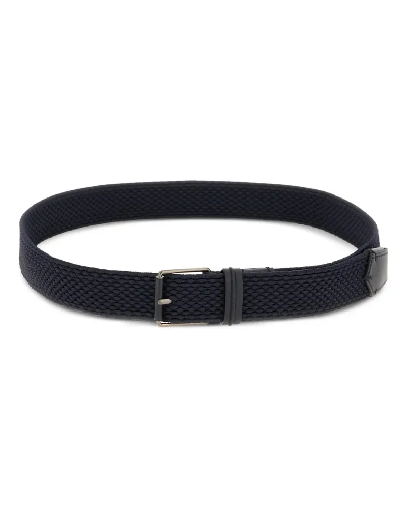 Ermenegildo Zegna woven leather-trim belt - Blau Blau