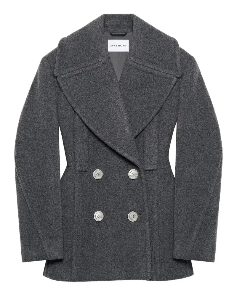 Givenchy Cocoon Cabanjacke aus Wolle - Grau Grau