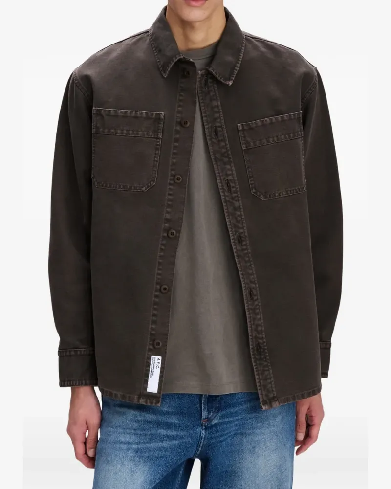 A.P.C. Noah canvas overshirt - Braun Braun