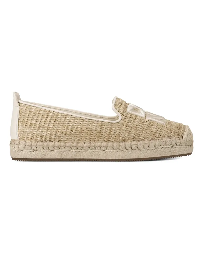DKNY Maciella logo-embroidered espadrilles - Nude Nude