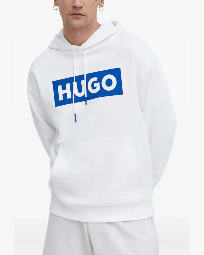 HUGO BOSS logo-print hoodie - Weiß Weiß