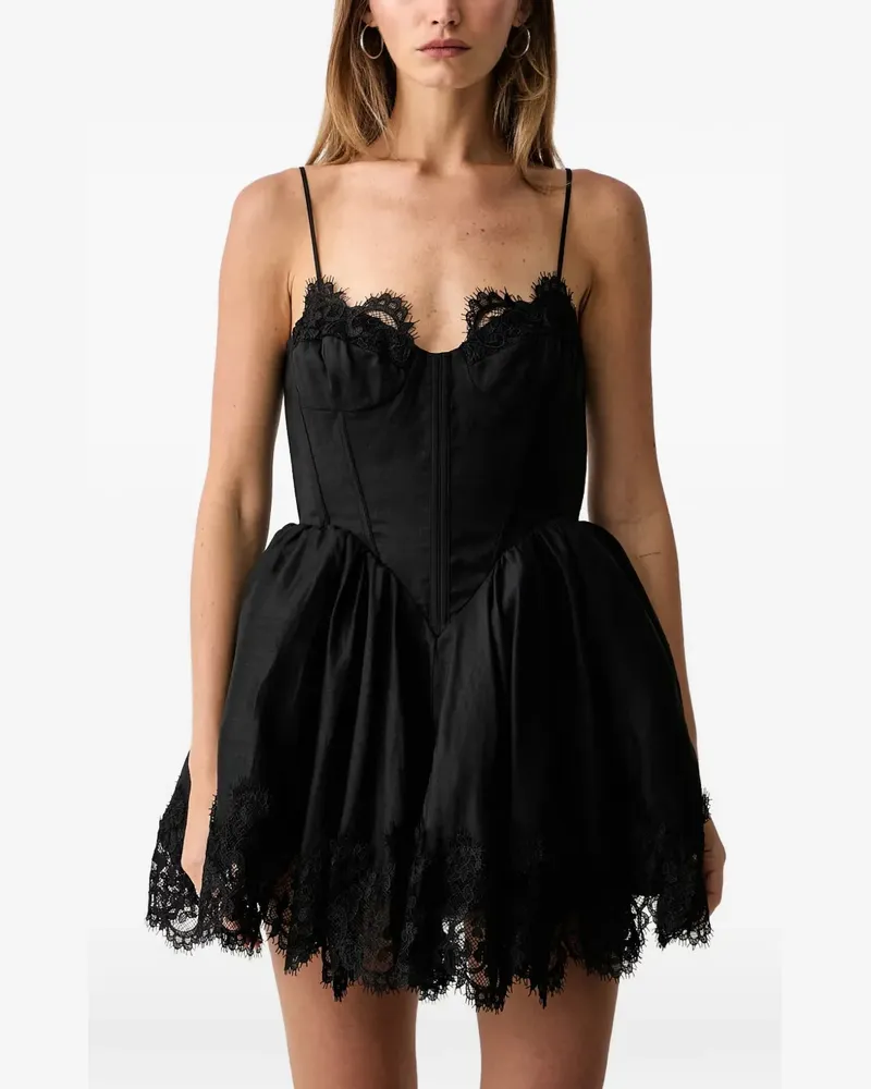 Bardot Ashta lace-trim corset dress - Schwarz Schwarz