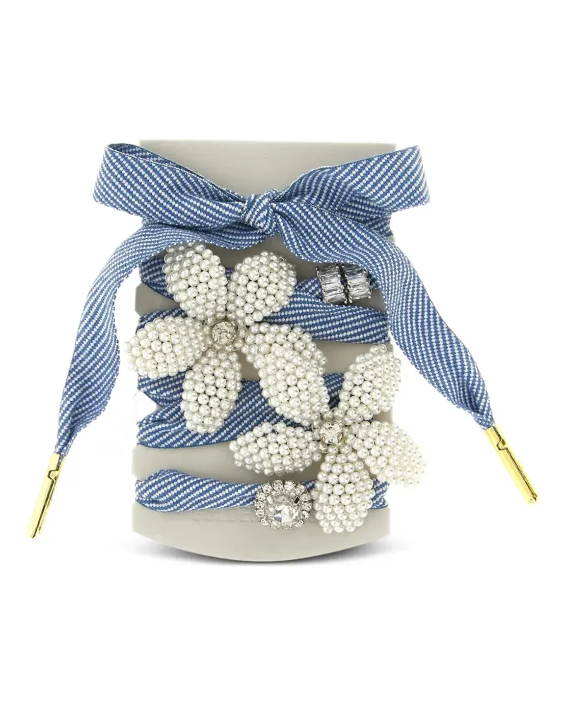 Golden Goose Schnürsenkel mit zweifarbigen Perlenanhängern - Blau Blau