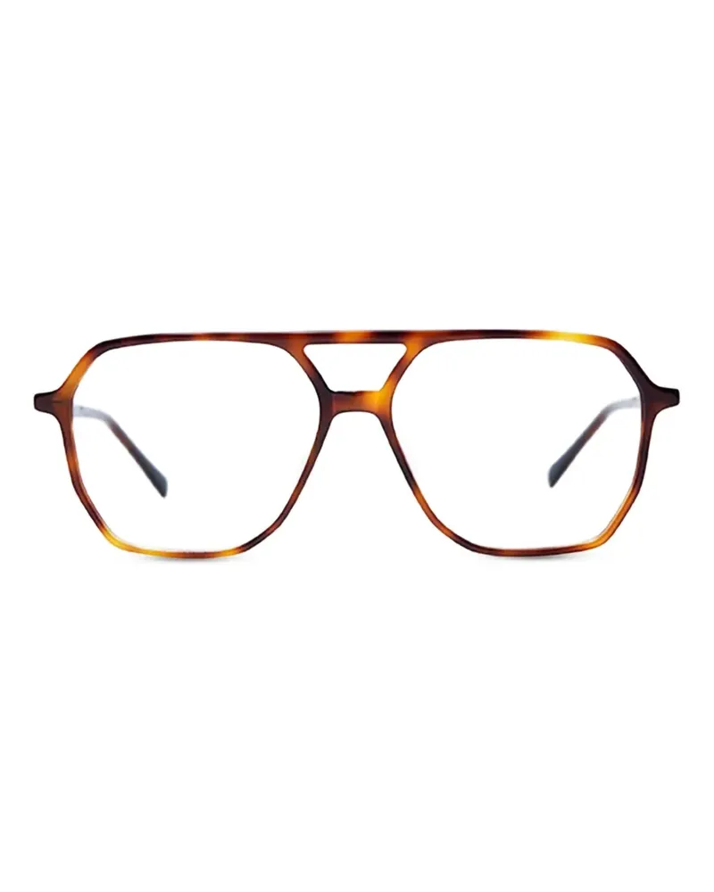 GIGI STUDIOS Vermont Brille mit geometrischem Gestell - Braun Braun