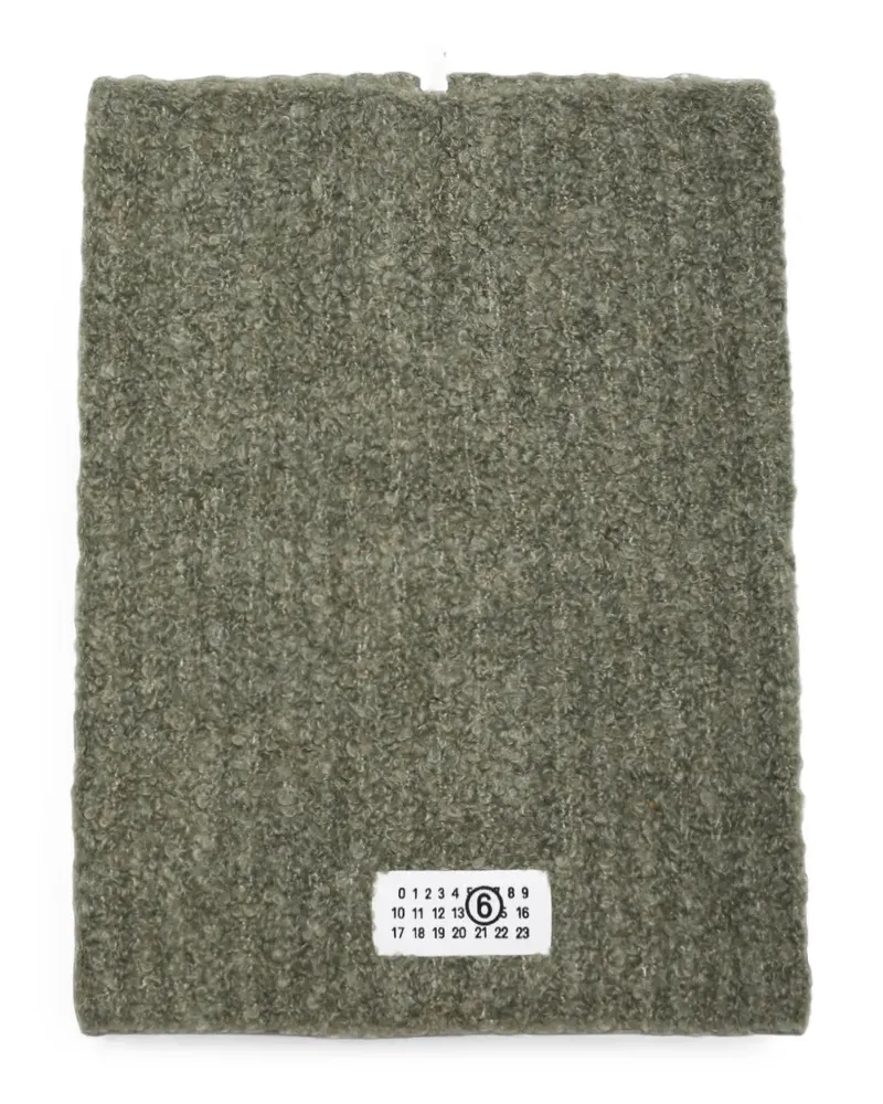 Maison Margiela zip-up bouclé scarf - Grün Grün