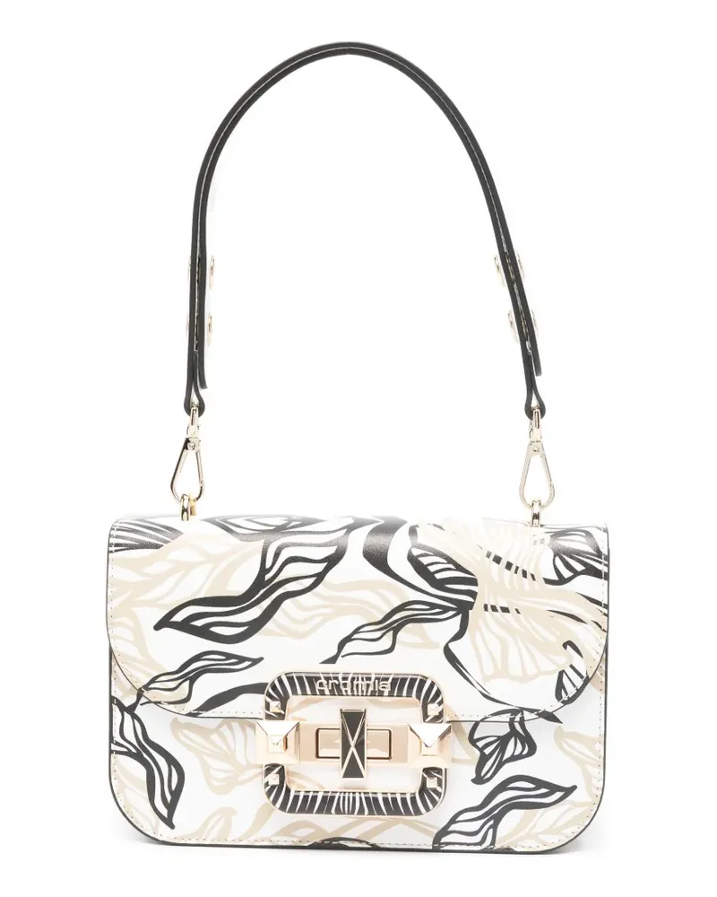 Cromia graphic-print leather cross body bag - Weiß Weiß