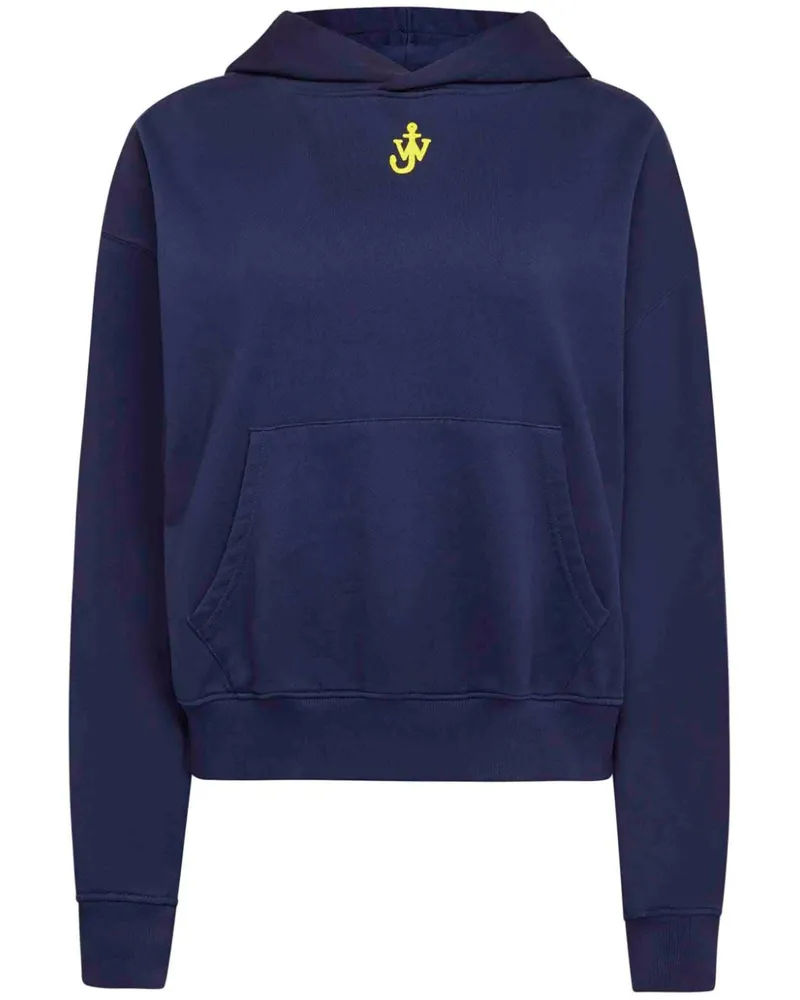 J.W.Anderson Hoodie mit Anker-Stickerei - Blau Blau