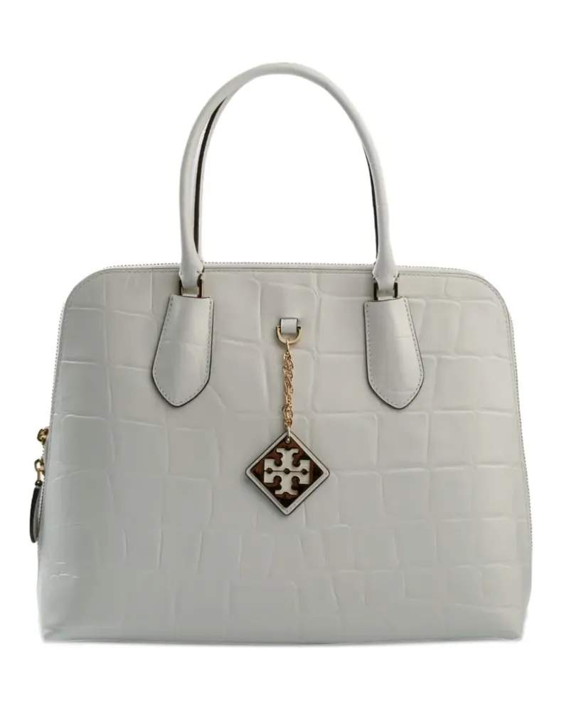 Tory Burch Swing crocodile-embossed tote bag - Nude Nude
