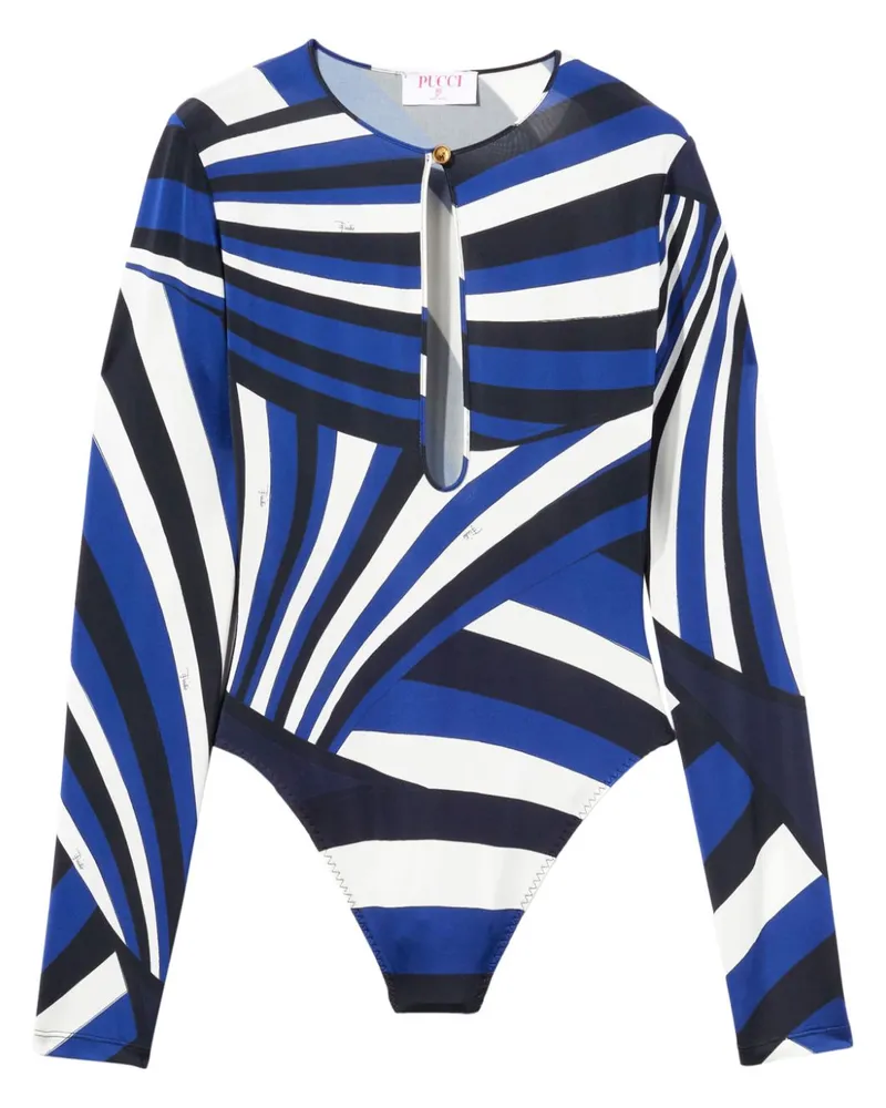 Emilio Pucci Body mit Iride-Print - Blau Blau