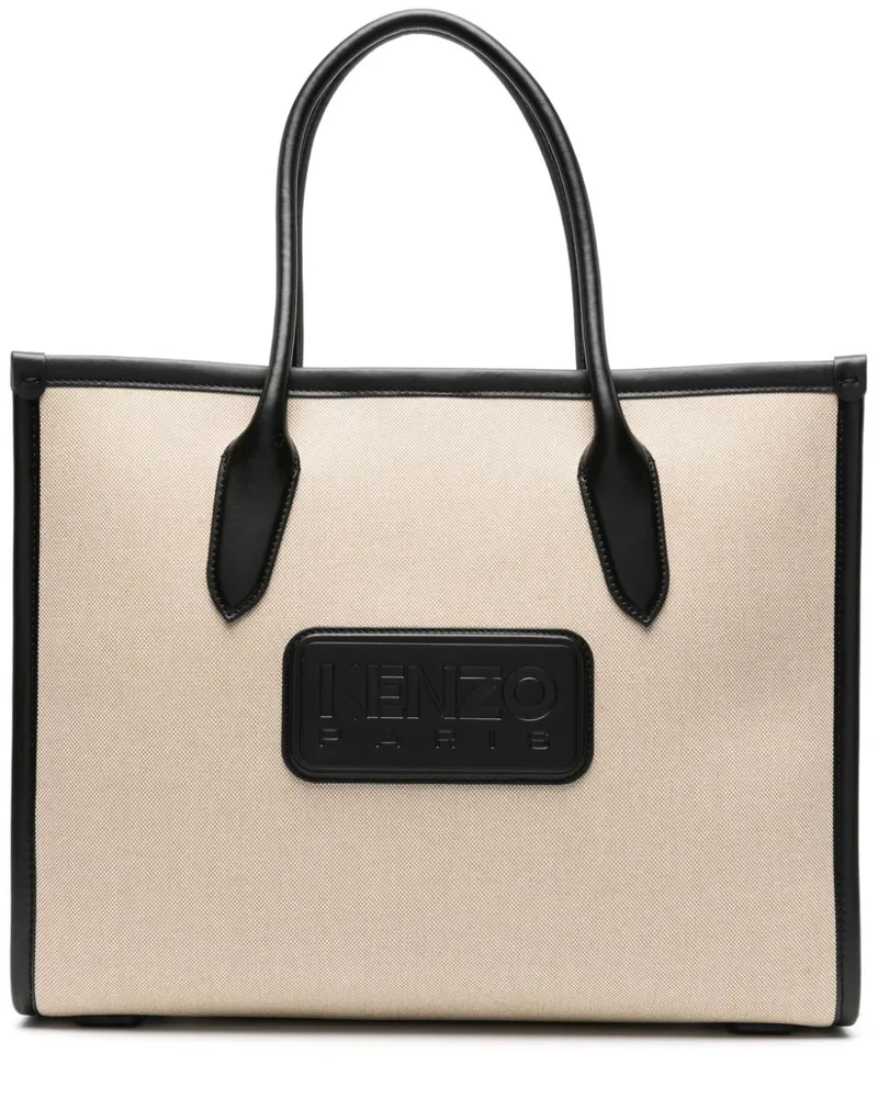 Kenzo Großer 18 Shopper aus Canvas - Nude Nude