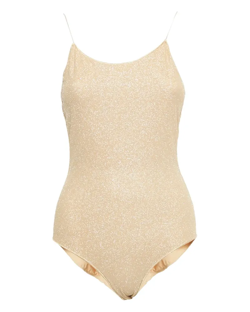 Oséree Badeanzug aus Lurex - Nude Nude