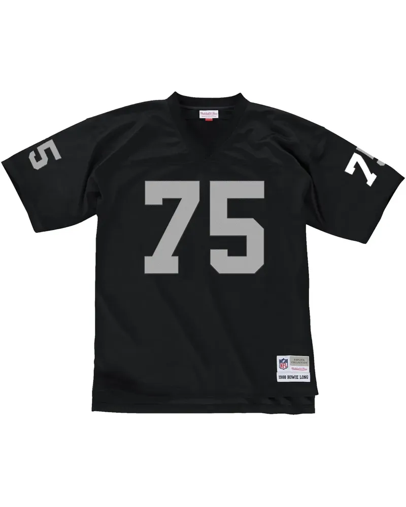 Mitchell & Ness 1988/89 Howie Long Los Angeles Raiders Legacy "Black" Trikot - Schwarz Schwarz