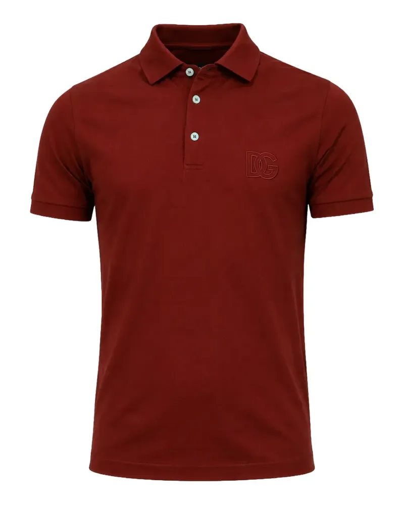Dolce & Gabbana Poloshirt mit DG-Stickerei - Rot Rot