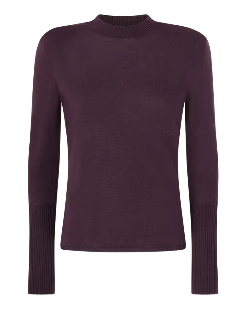 Pinko merino-wool sweater with removable shoulder pads - Violett Violett