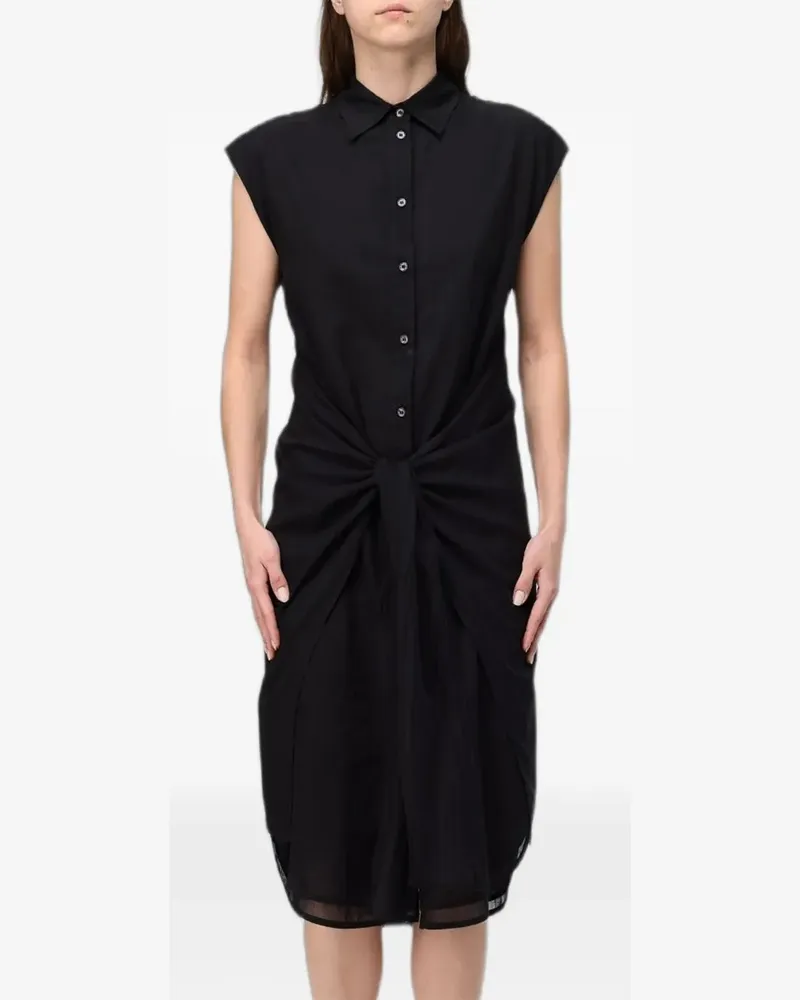 TELA Minikleid mit Knotendetail - Schwarz Schwarz