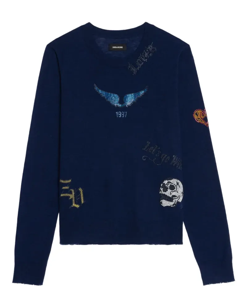 Zadig & Voltaire Pullover mit Kristallen - Blau Blau