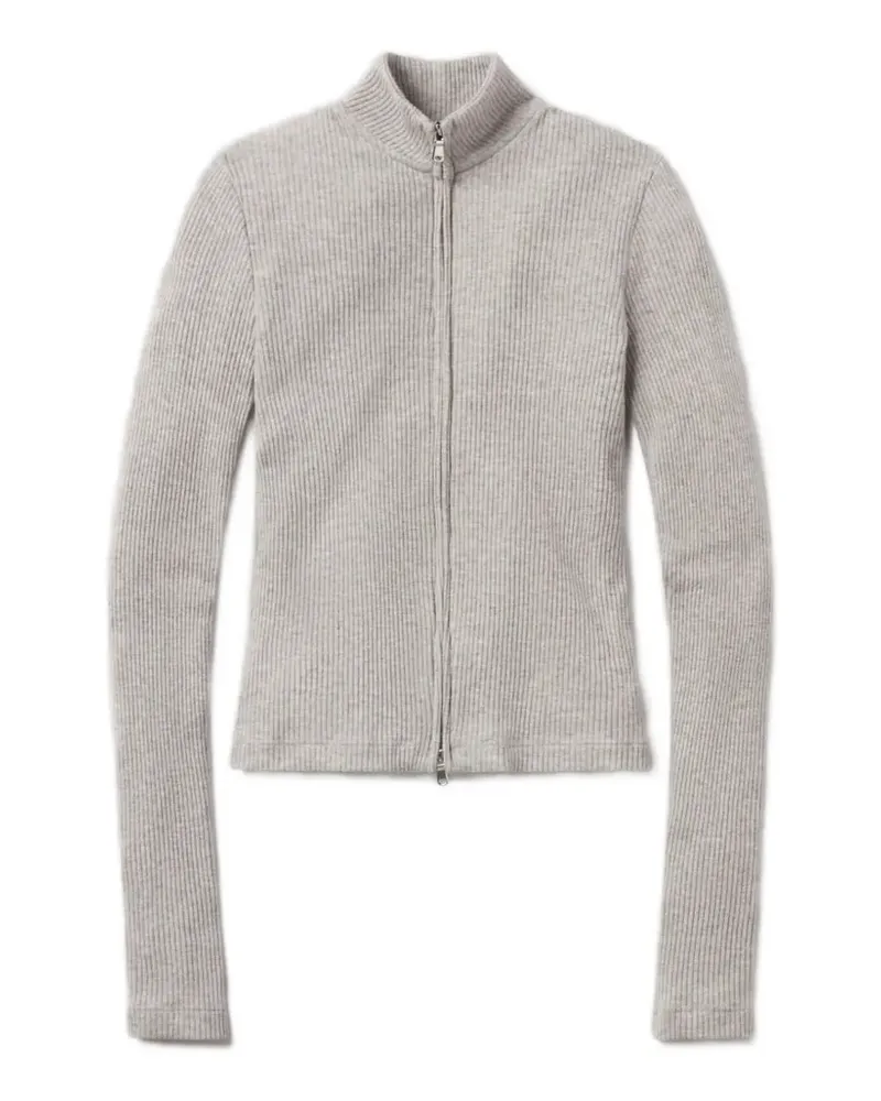 Citizens of humanity ribbed-knit zip-up cardigan - Grau Grau