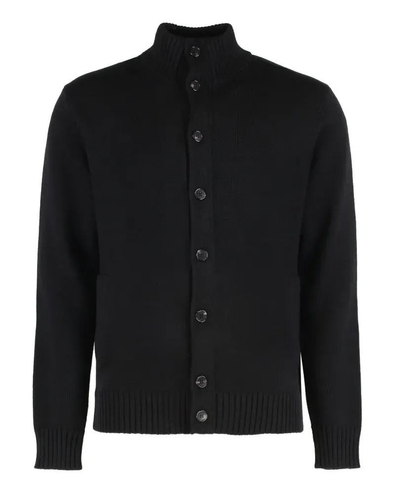 Slowear button-up wool cardigan - Schwarz Schwarz