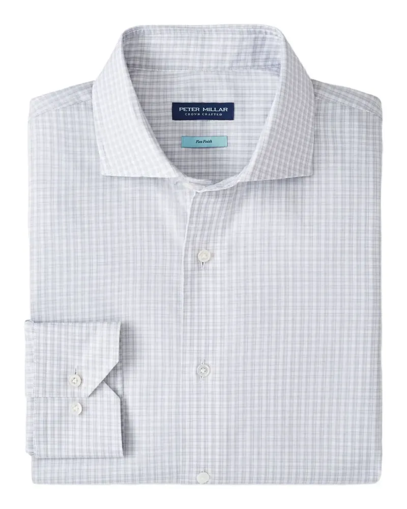 Peter Millar Kariertes Torino Hemd - Grau Grau