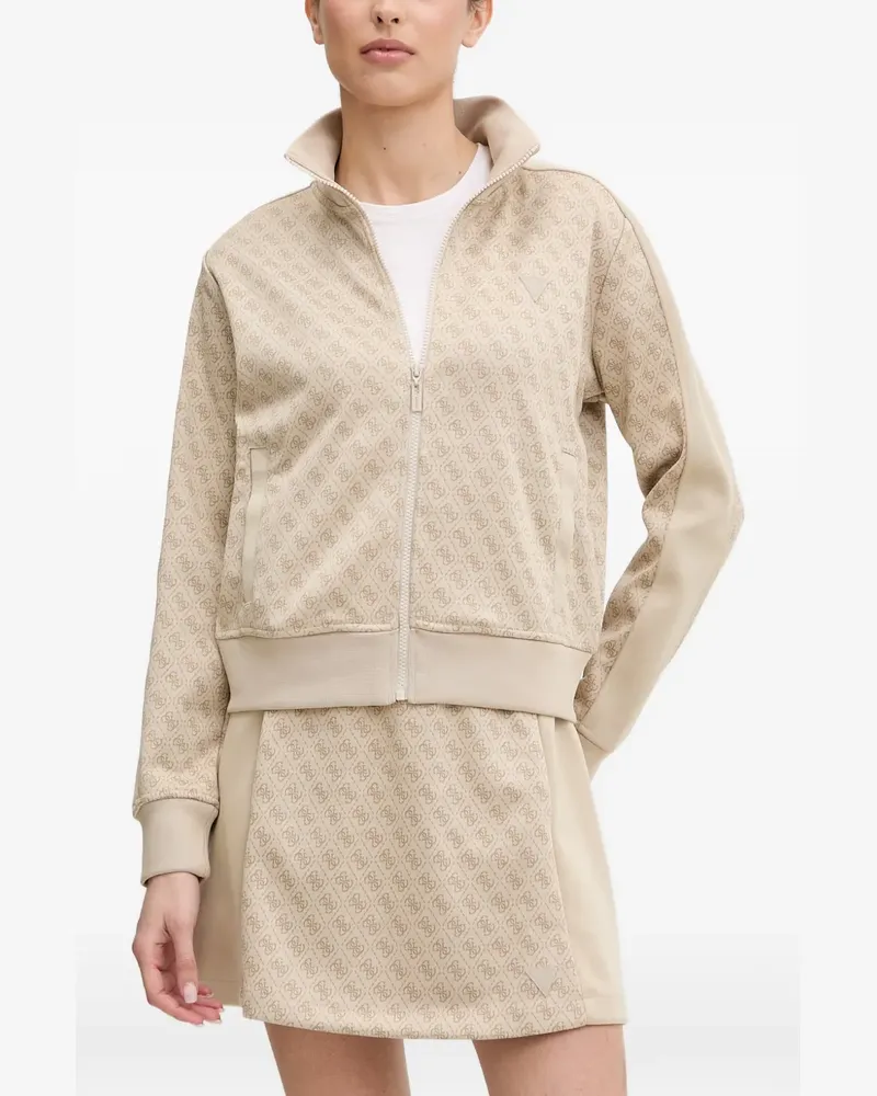 Guess Sweatshirtjacke mit Monogramm - Nude Nude