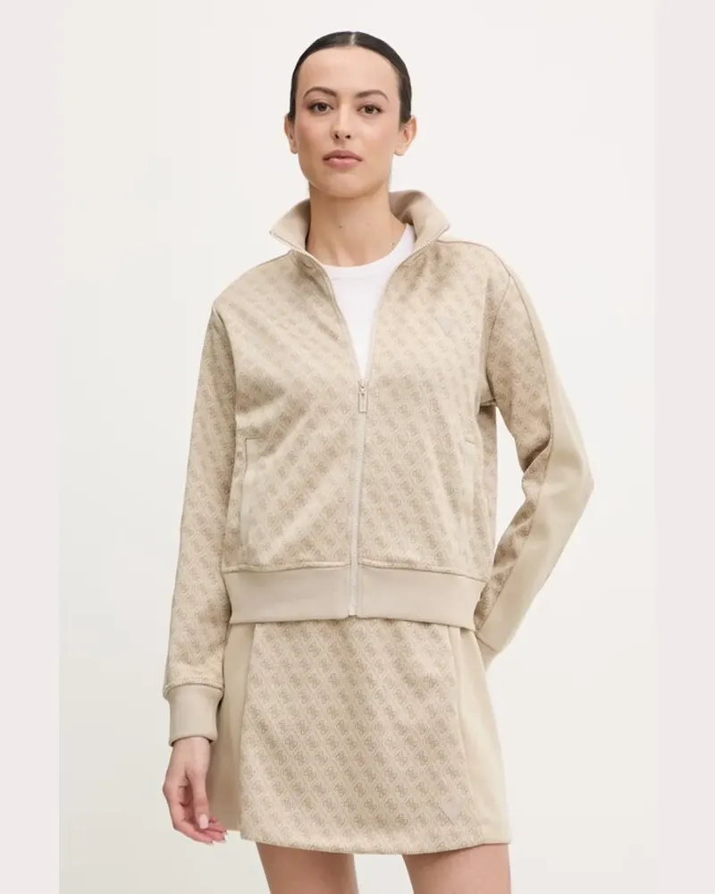 Guess monogram zip-up sweatshirt - Nude Nude