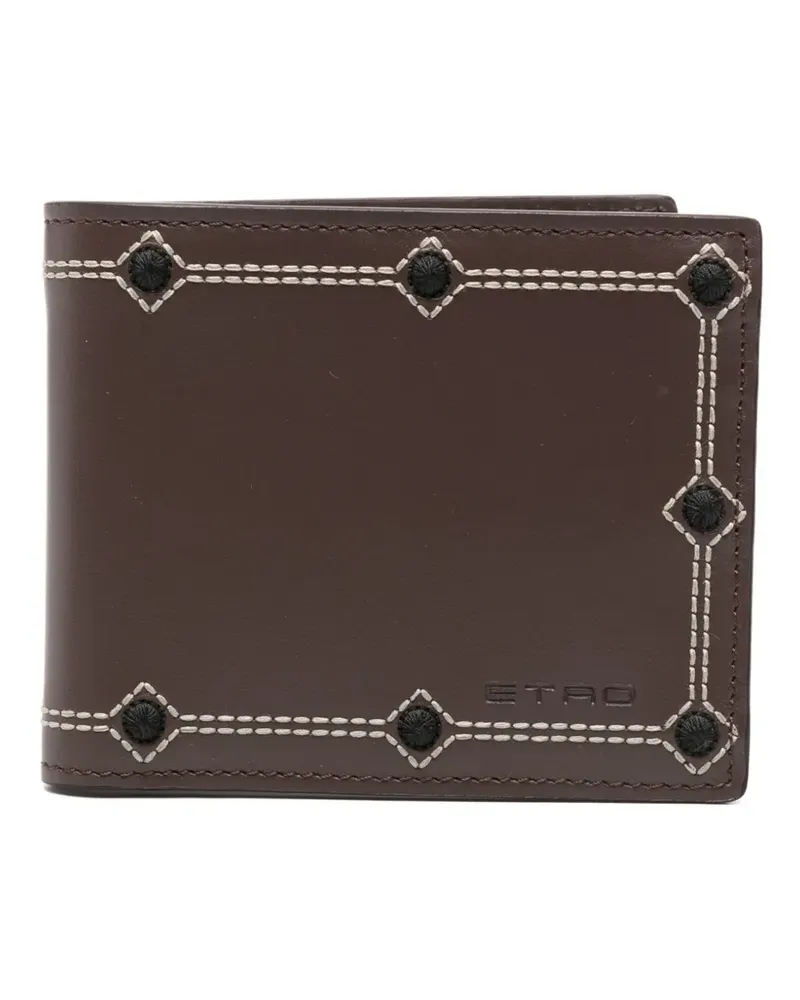 Etro Portemonnaie mit Stickerei - Braun Braun