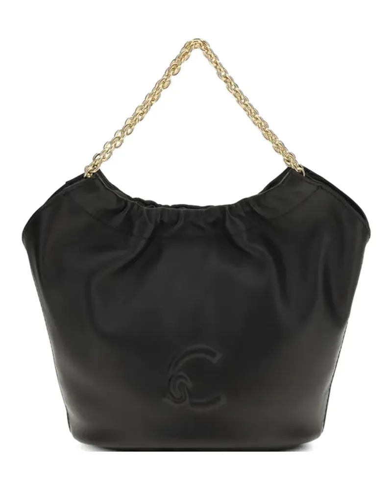 Coccinelle embossed-logo tote bag - Schwarz Schwarz