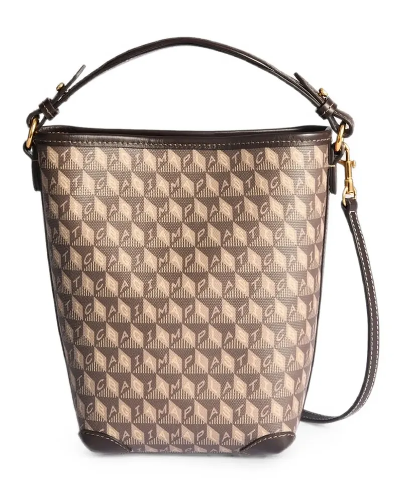 Anya Hindmarch mini I Am a Plastic Bag bucket bag - Braun Braun
