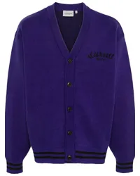 Carhartt WIP Intarsien-Cardigan mit Logo Violett