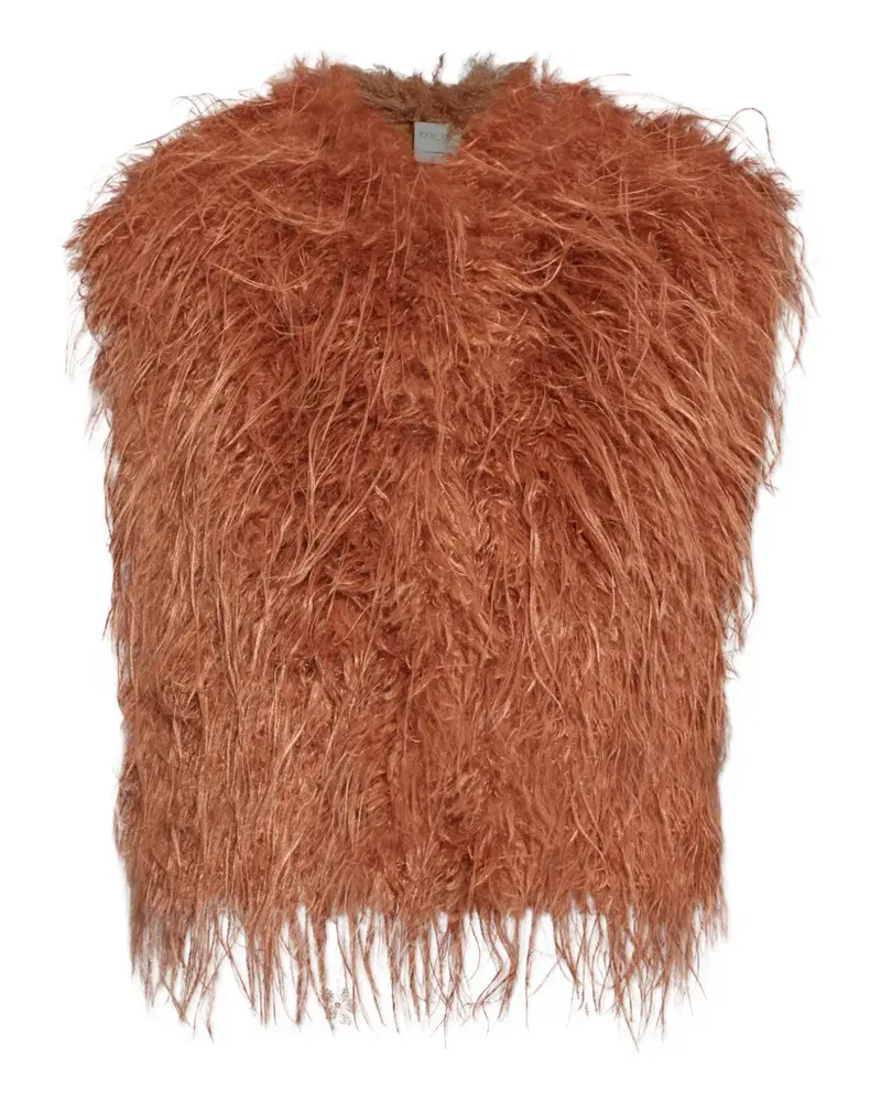 forte_forte faux-fur vest - Braun Braun