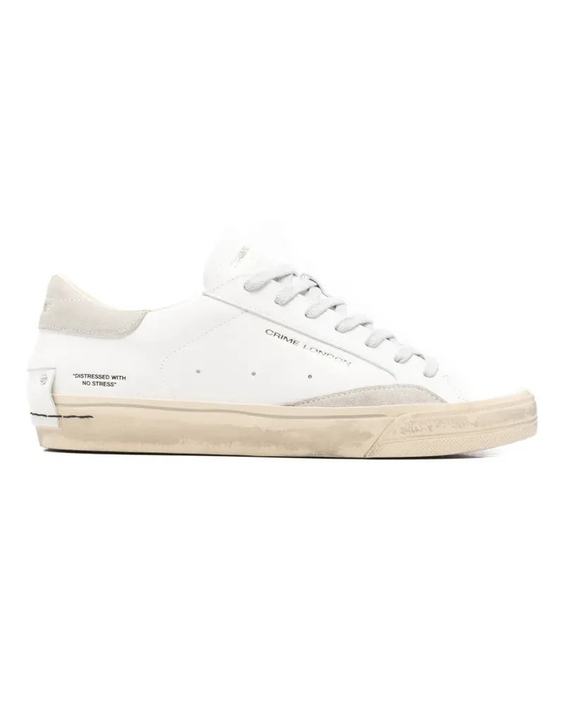 Crime Sneakers im Used-Look - Weiß Weiß