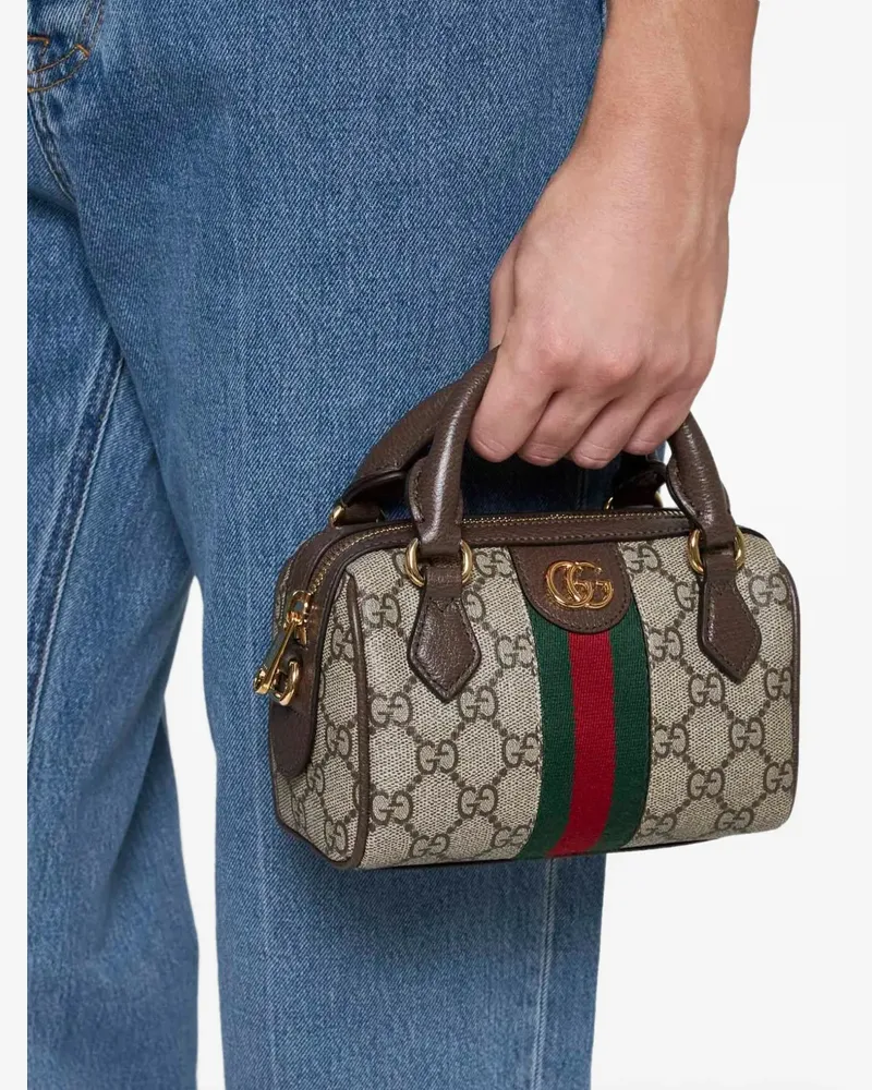 Gucci Ophidia Mini-Tasche aus GG Supreme - Braun Braun