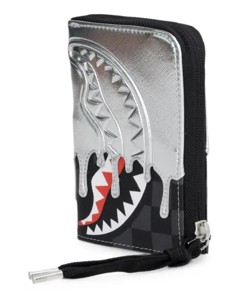 Sprayground Shark check-pattern wallet - Schwarz Schwarz