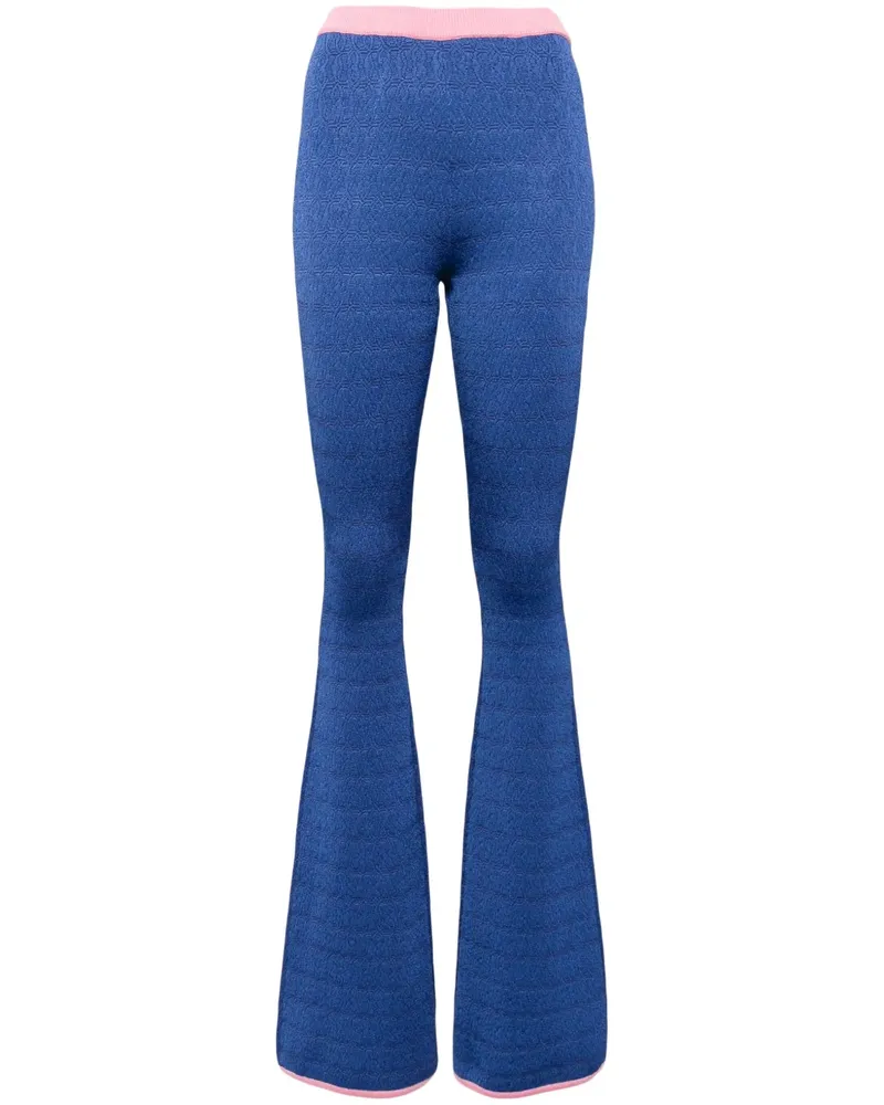 Bally Ausgestellte Jacquard-Hose - Blau Blau