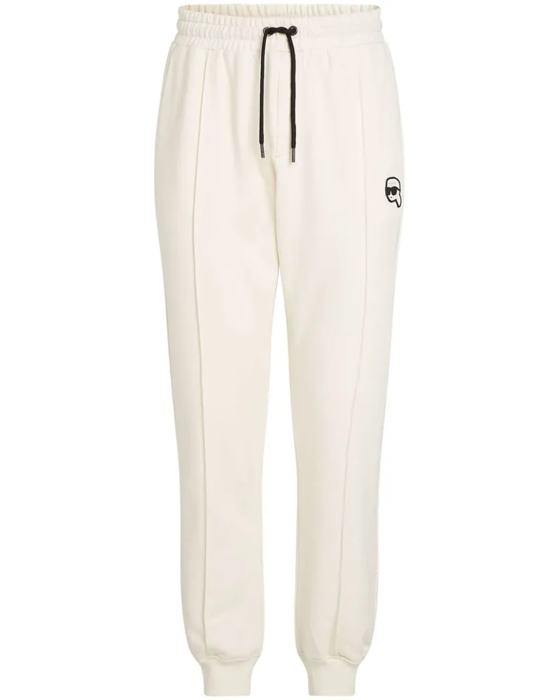Karl Lagerfeld Ikon Jogginghose mit Biesen - Weiß Weiß