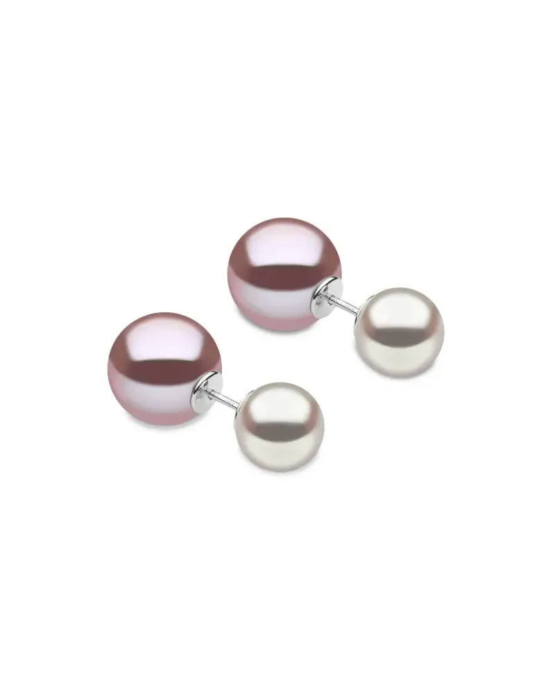 YOKO London 18kt South Sea Weißgoldohrringe mit Süßwasserperlen Weiß
