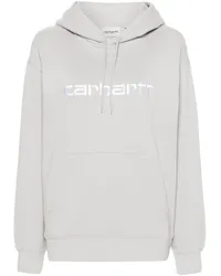 Carhartt WIP W' Hooded Hoodie mit Logo-Stickerei Grau